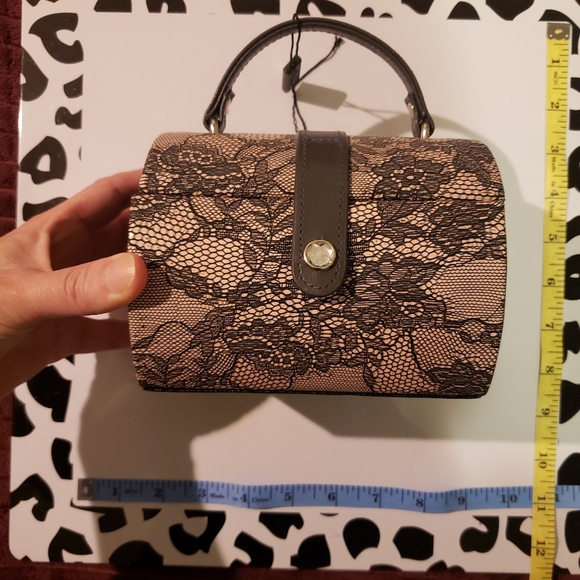 Tuscan design MINI jewelry box lace pink black - Picture 1 of 6